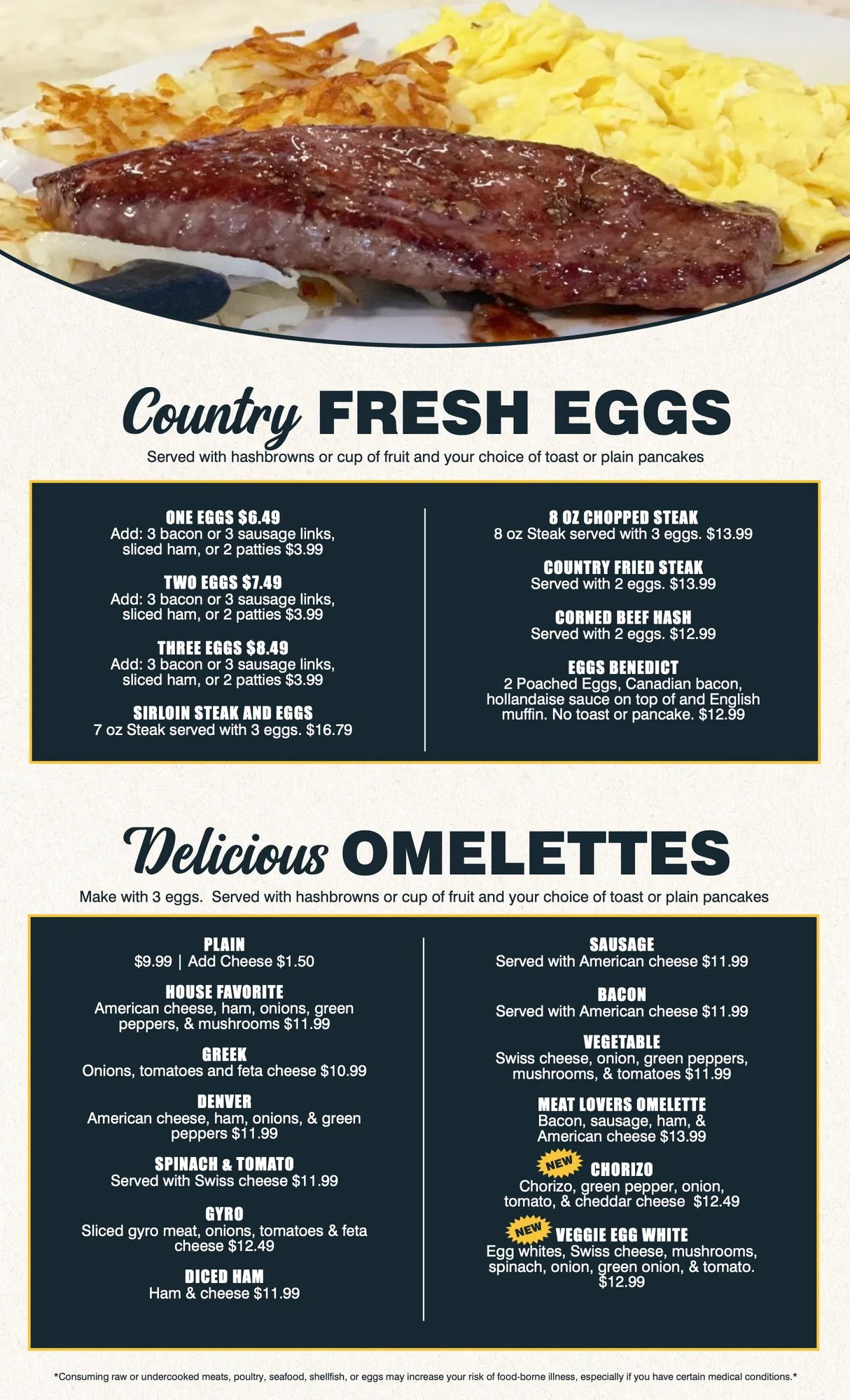Check out our options on our menu - Page 2